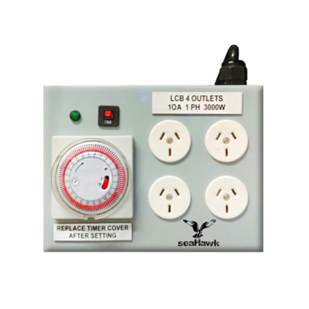 TIMER LIGHT CONTROL BOARD 4 OUTLETS [15amp/3000w]