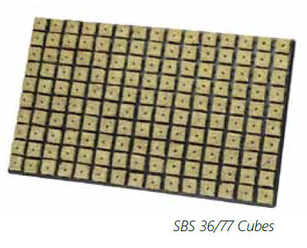 Grodan Cubes (Tray of 77) - 36mm x 36mm x 40mm